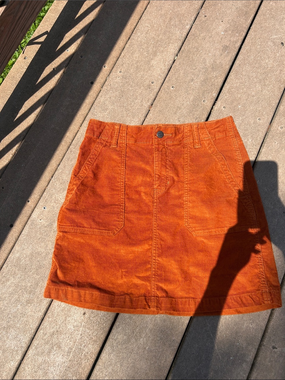 Old navy orange corduroy skirt